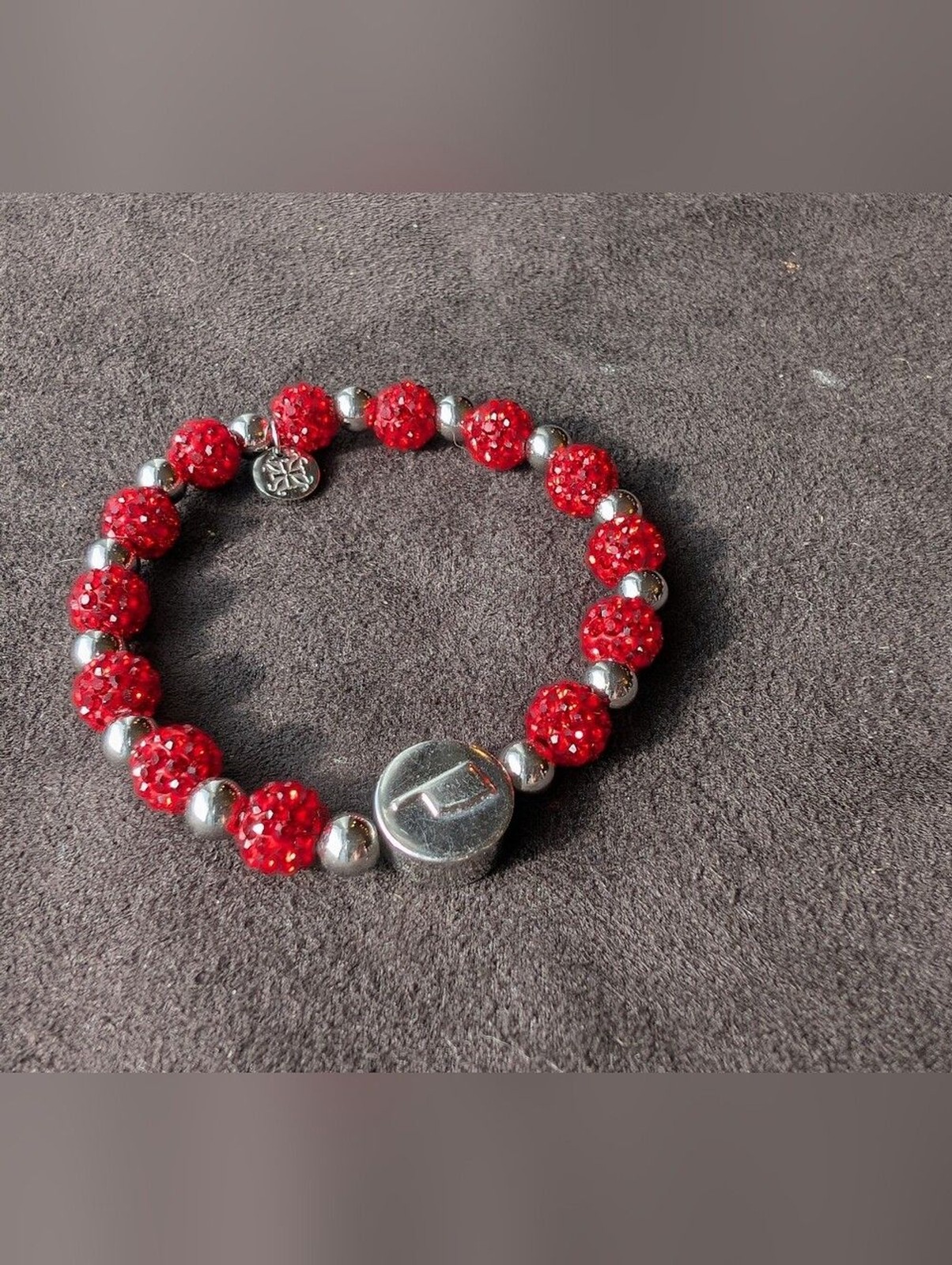 Rustic Cuff Oklahoma Red Crystal Beaded and Leather Wrap Stud Bracelet Set
