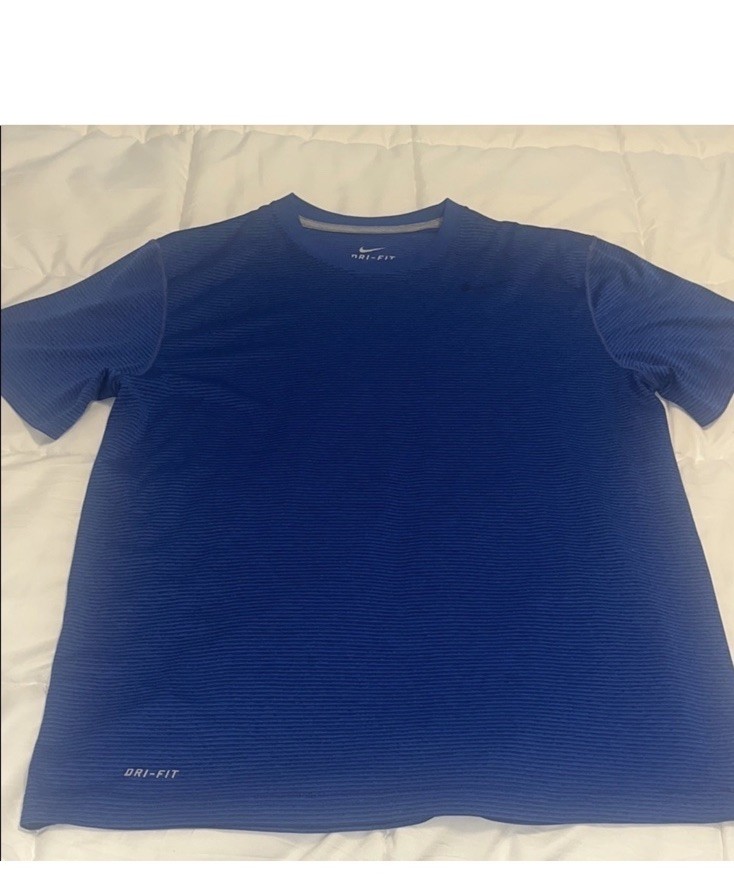 Nike Blue Dri Fit Short Sleeve Tshirt Size Large