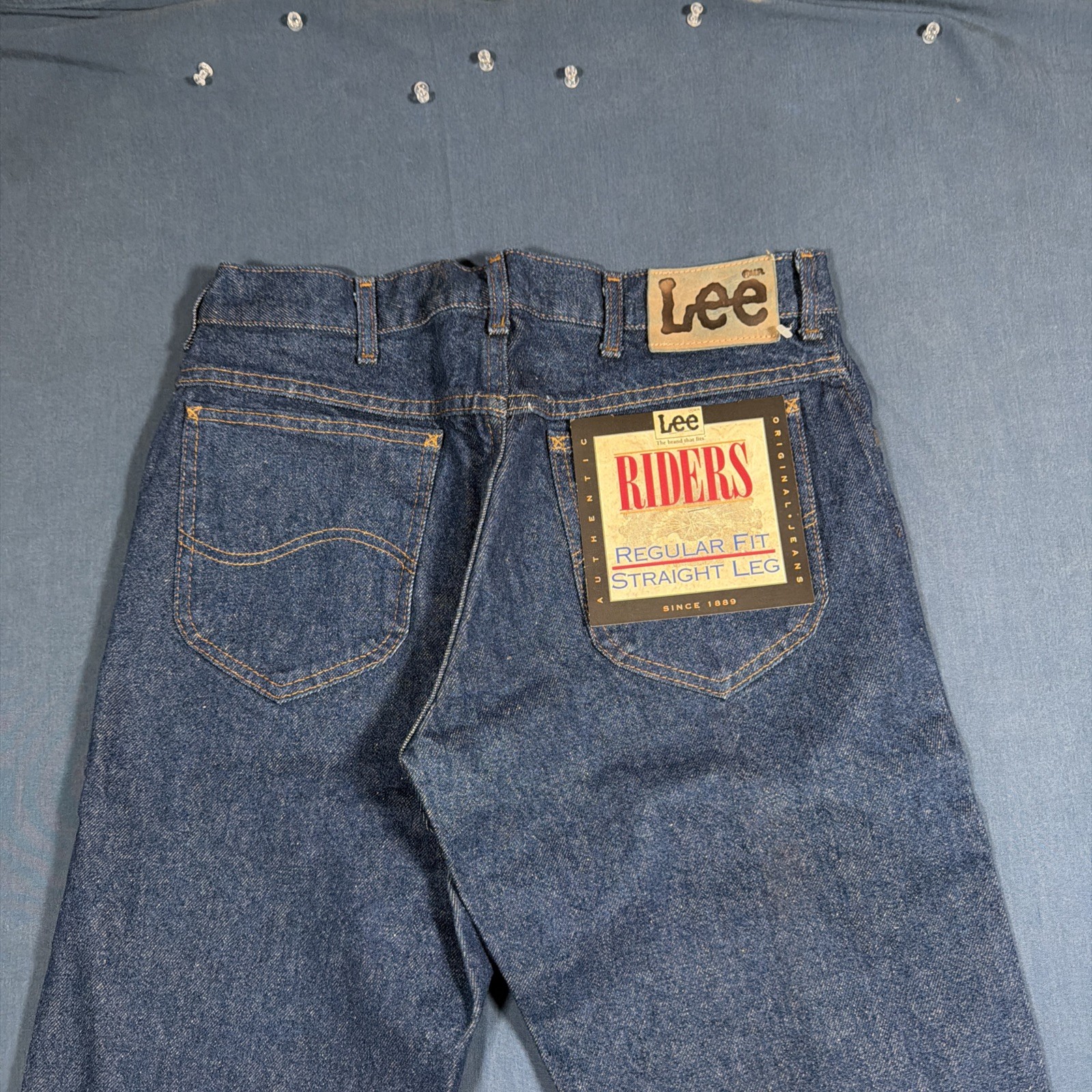 Vintage Lee Riders Jeans Union Made In USA 32×30 Blue Denim NWT Deadstock Cowboy