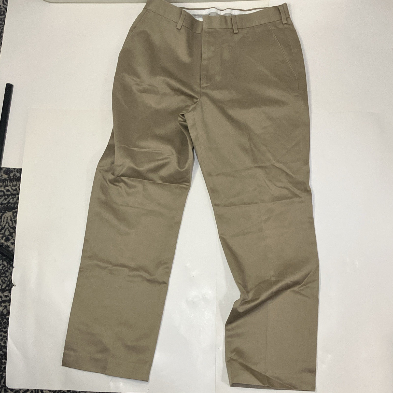 Perry Ellis Portfolio Men’s Beige Cotton Twill Chino Pants 32W Straight Leg