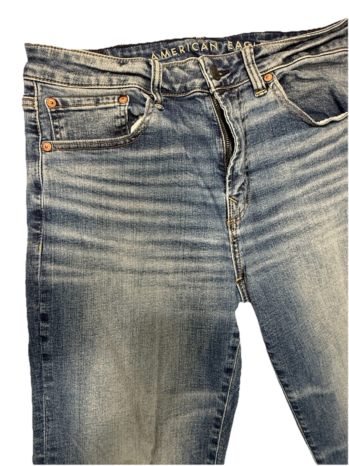 American Eagle AirFlex+ Mens Jeans 32×32 Straight Leg Stretch Denim Medium Wash