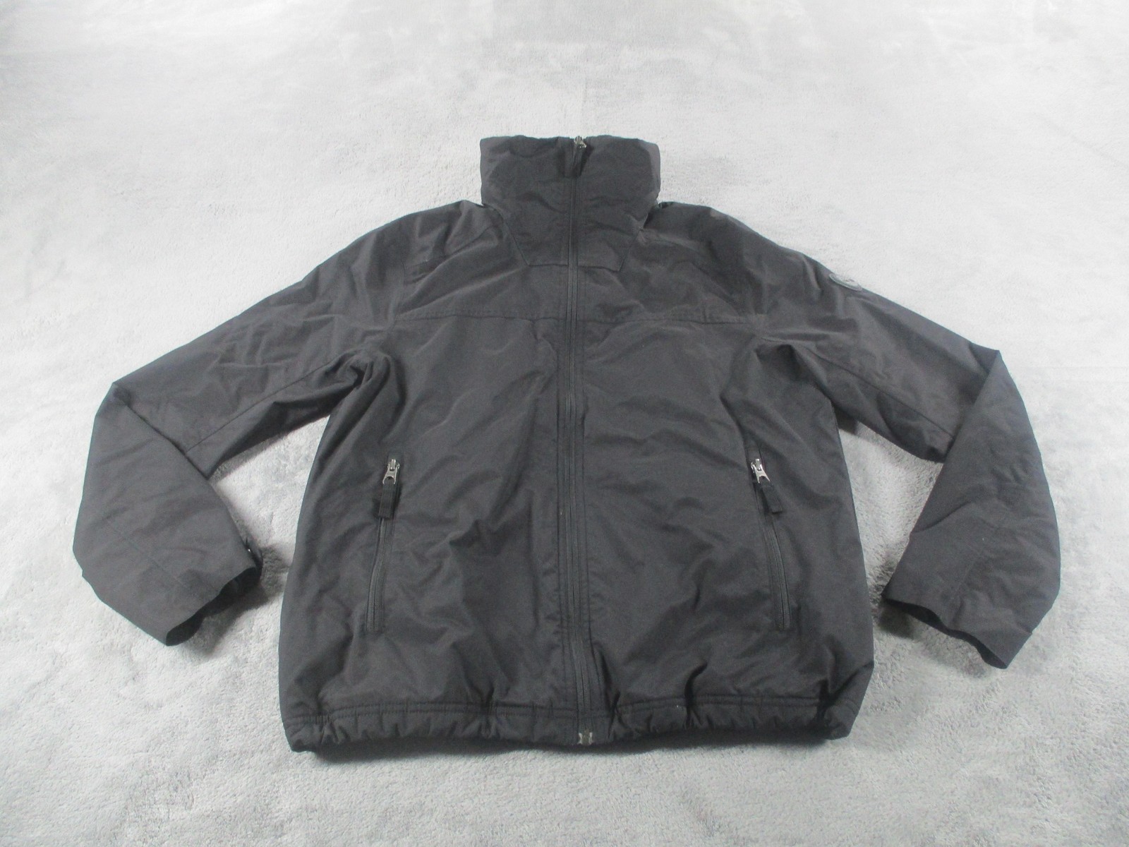Timberland Jacket Mens Medium Black Fleece Lined Hooded Waterproof TB0A1RZG