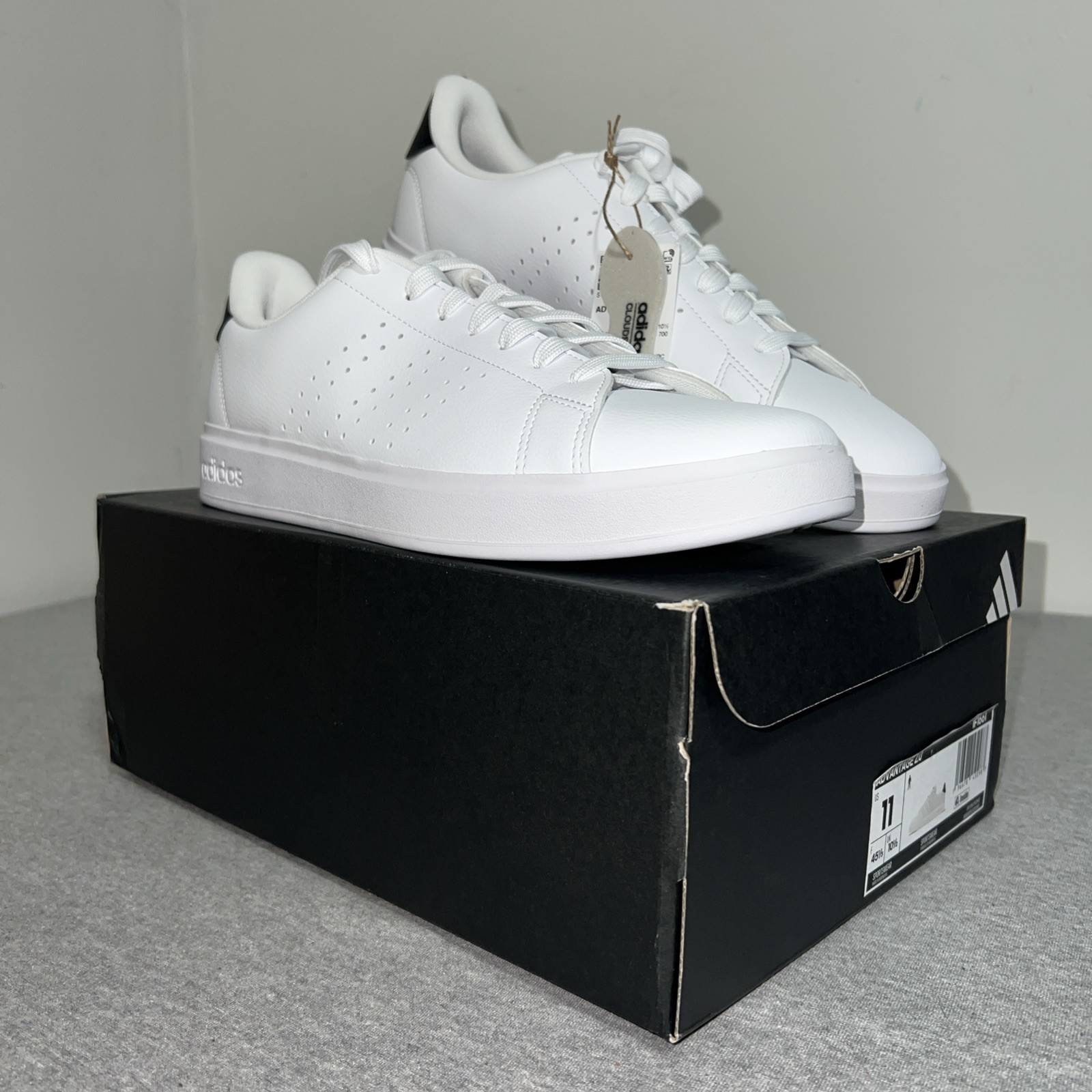 Adidas Advantage 2.0 White Black Legend Ink Sz 11 IF1661 Sneaker Sportswear