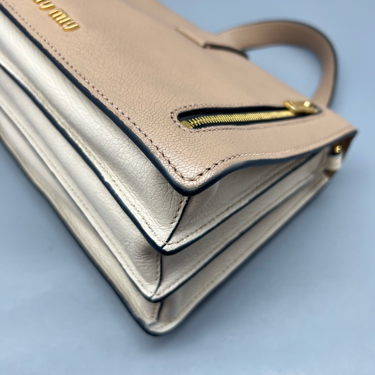 Miu Miu Pre-Owned Authentic Luxury Handbag Colorblock 27*18*13cm