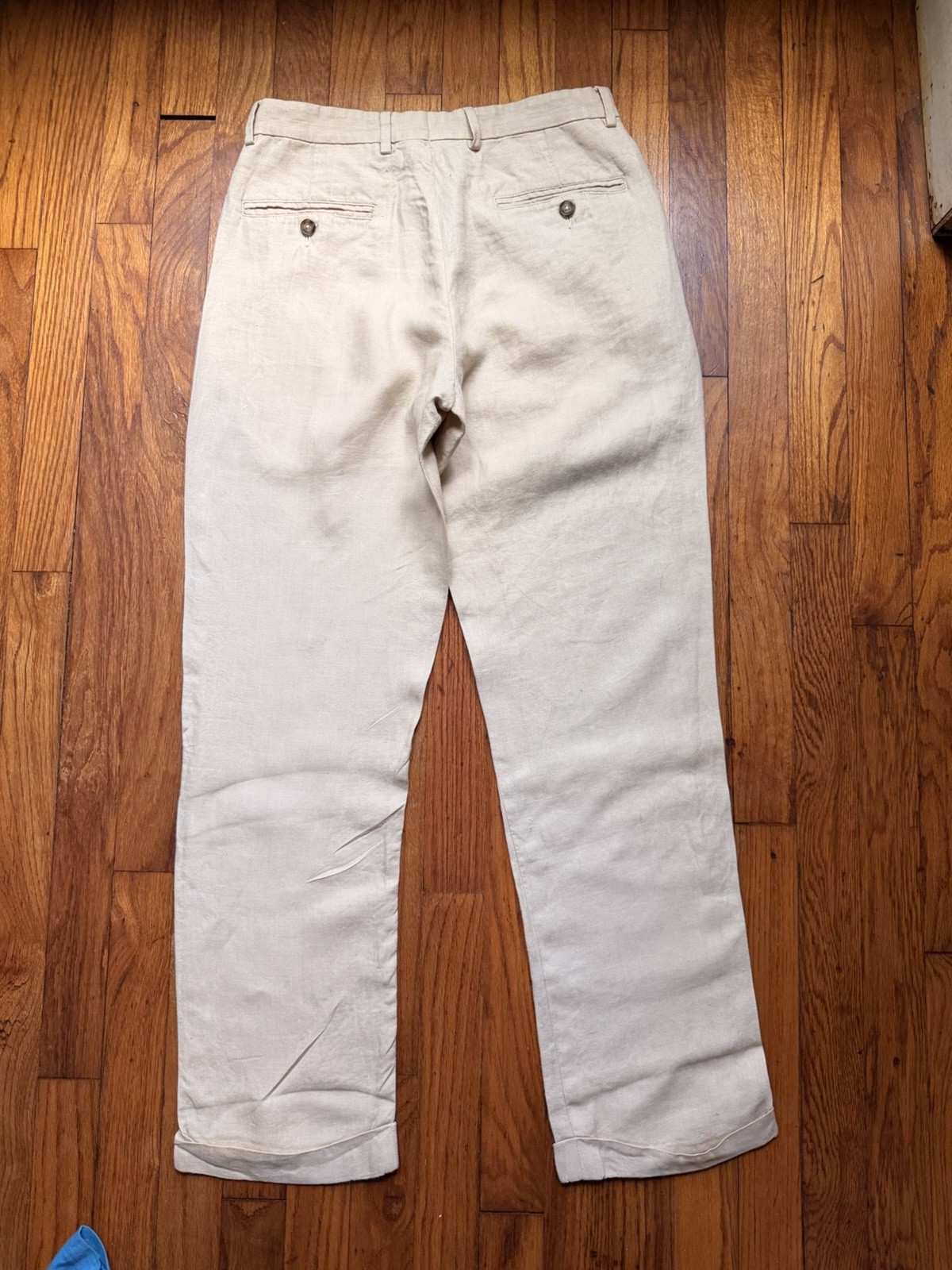 Murano Baird McNutt 100% Linen Pants Trousers Men 30×30 Straight Flat