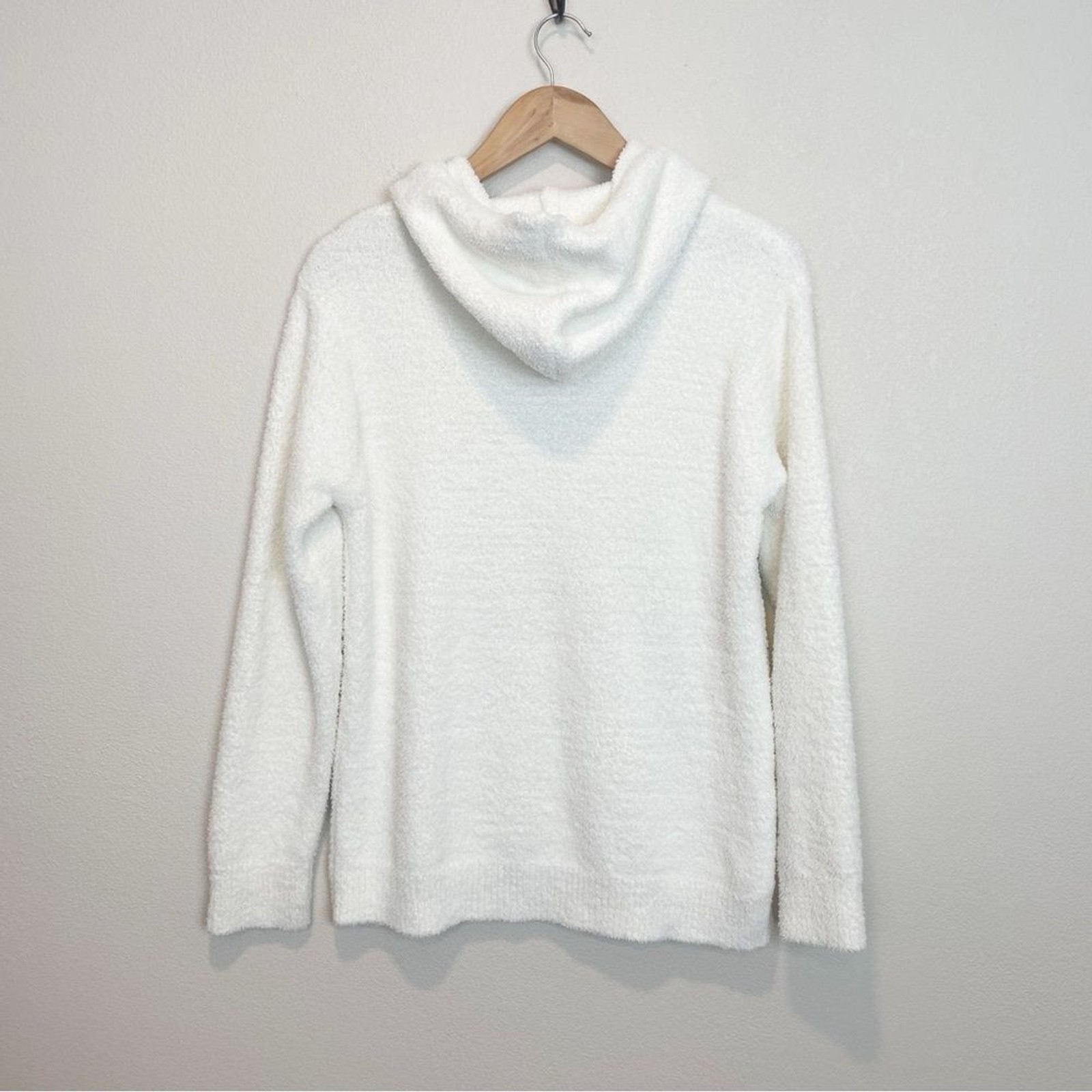 Softies Plush Sherpa Super Cozy Hoodie Pullover Sweatshirt Marshmallow Small