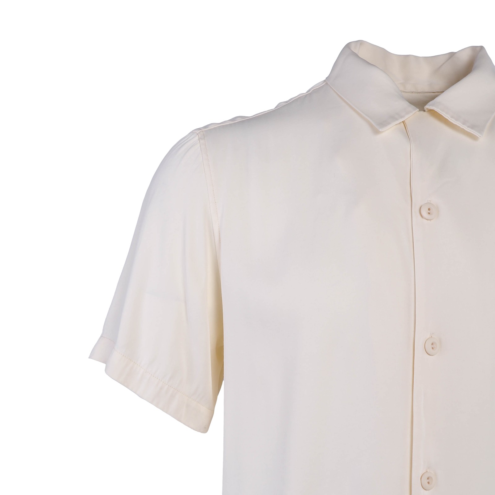 Sandro shirt ecru size L men’s short sleeve shirt collared shpcm00822
