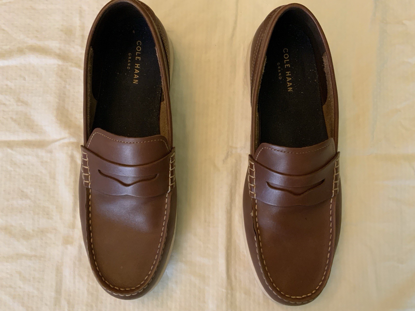 Cole Haan Grand Atlantic Penny Loafer Slip On Dress Brown SZ 13 M C33028 Shoes
