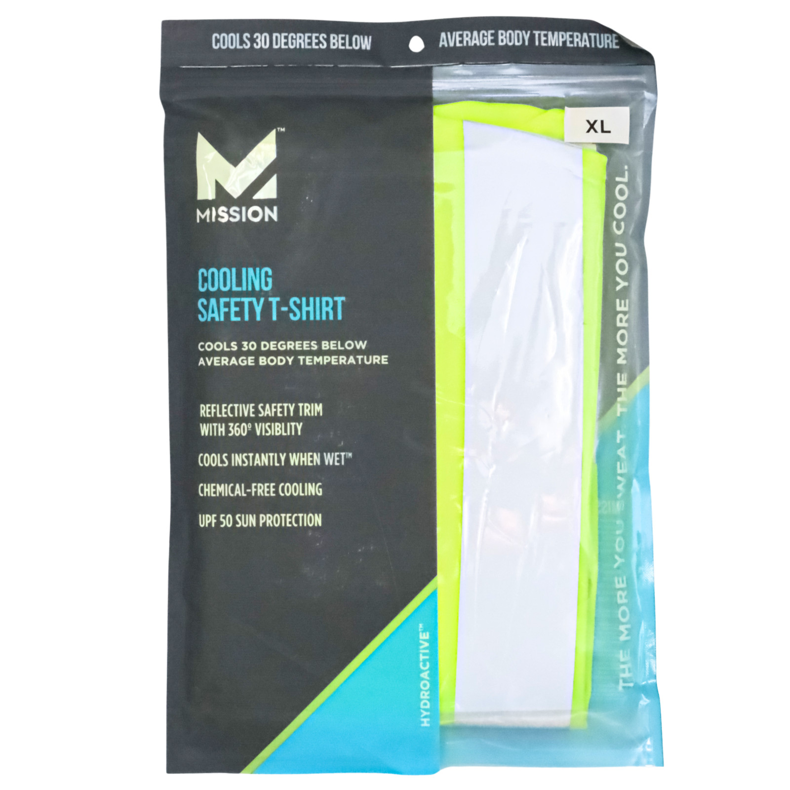 Construction Reflective Safety Trim With 360° Visibility Yellow T-Shirt Size XL