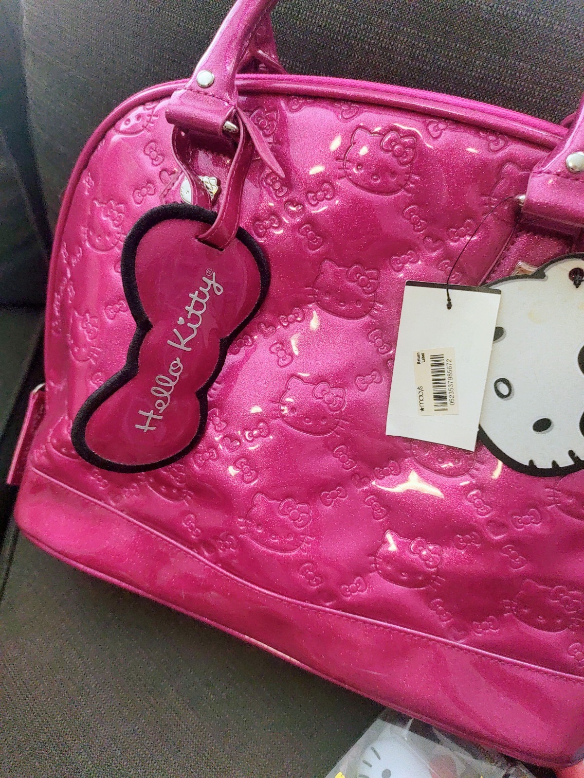 NWT LARGE Loungefly X Hello Kitty Pink Patent Dome Satchel Bag Retired 2012 Y2K
