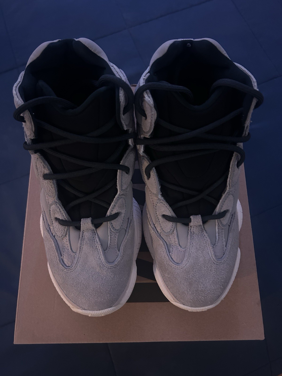 adidas Yeezy 500 High Top Mist Stone Suede Lace-Up Men’s Sneakers GV7775