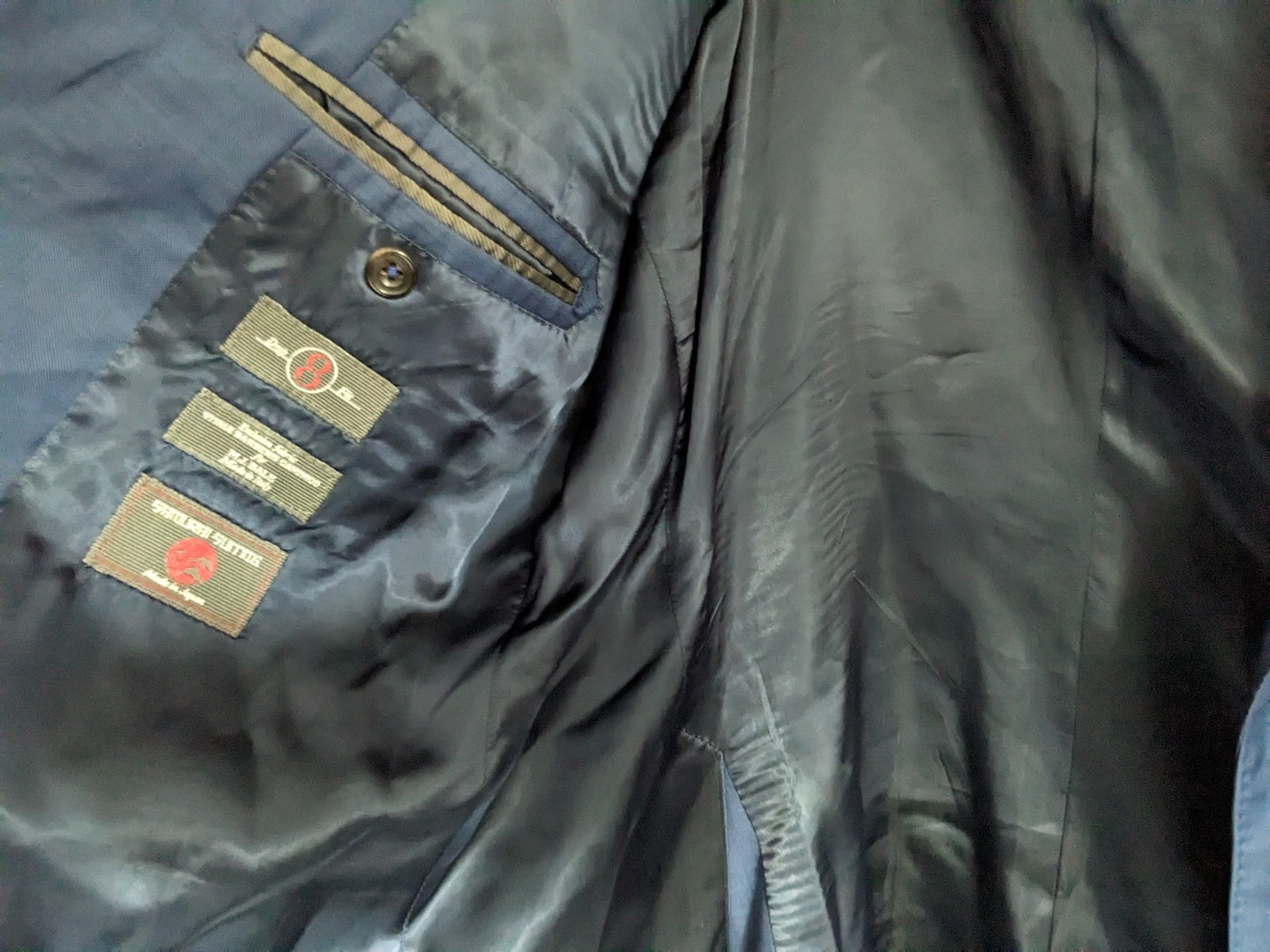 M.J. Bale Sakuro Denim Suit Jacket 46/40 Full Canvas Made in Japan VBC Wool
