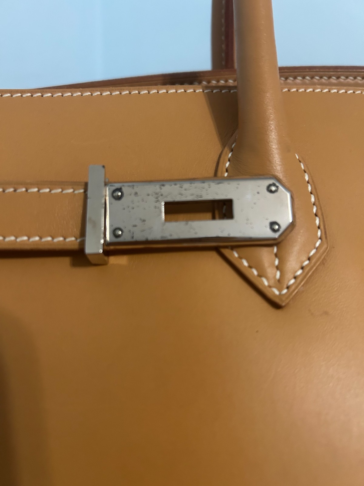 Hermes Birkin 35 Vache Naturel Palladium hardware tan/brown RARE