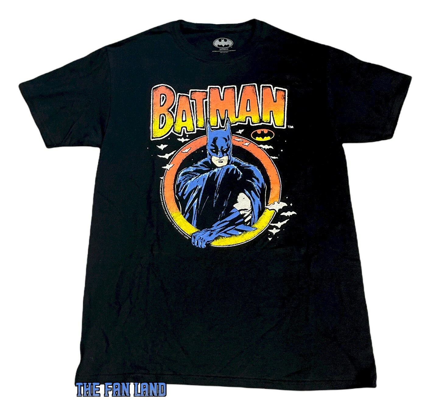 New DC Comics Batman Classic Cartoon Vintage Black Mens T-Shirt