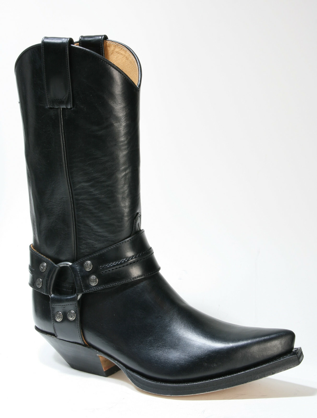 Sendra Cowboy Boots Cyclone Bikerboot Ibiza Leather Black Heel