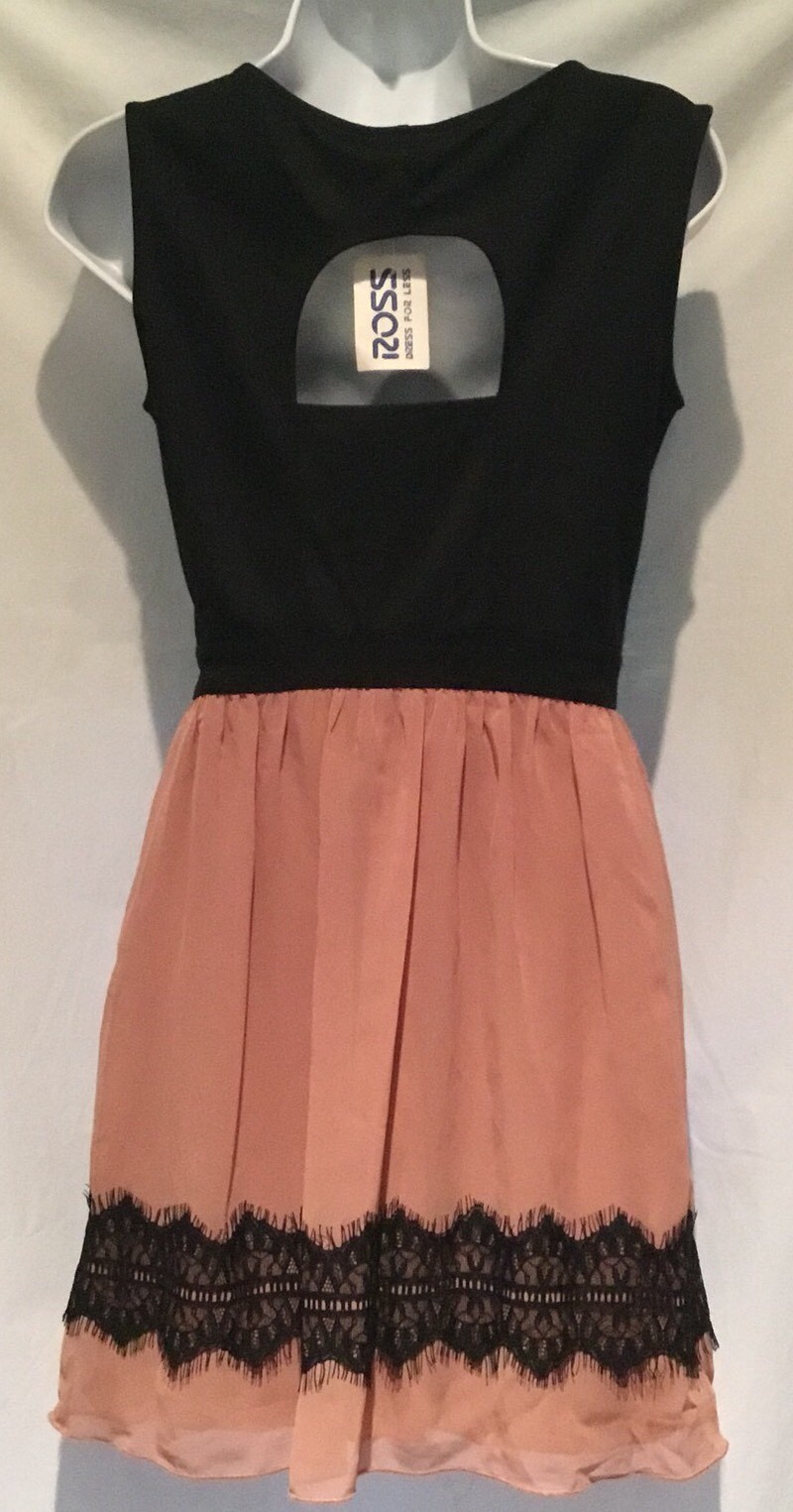NWT~SWEET STORM~PRETTY PINK & BLACK DRESS~SLEEVELESS~LADIES/JRS SZ:M