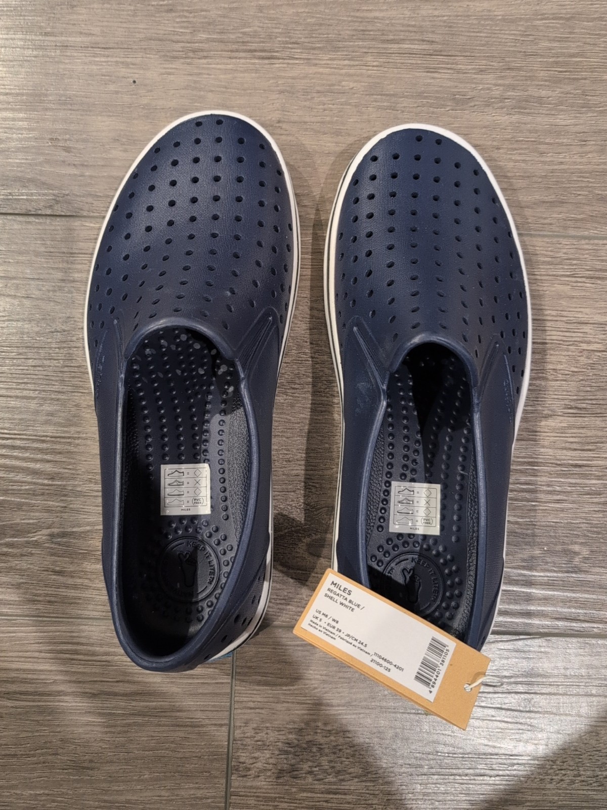 Native Miles US M6/W8 Regata Blue/Shell White New