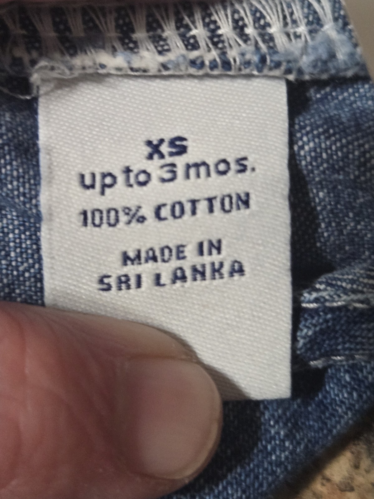 baby Gap Factory Gender Neutral 0-3 Mos Overalls Blue Denim Jean Dark Wash XS