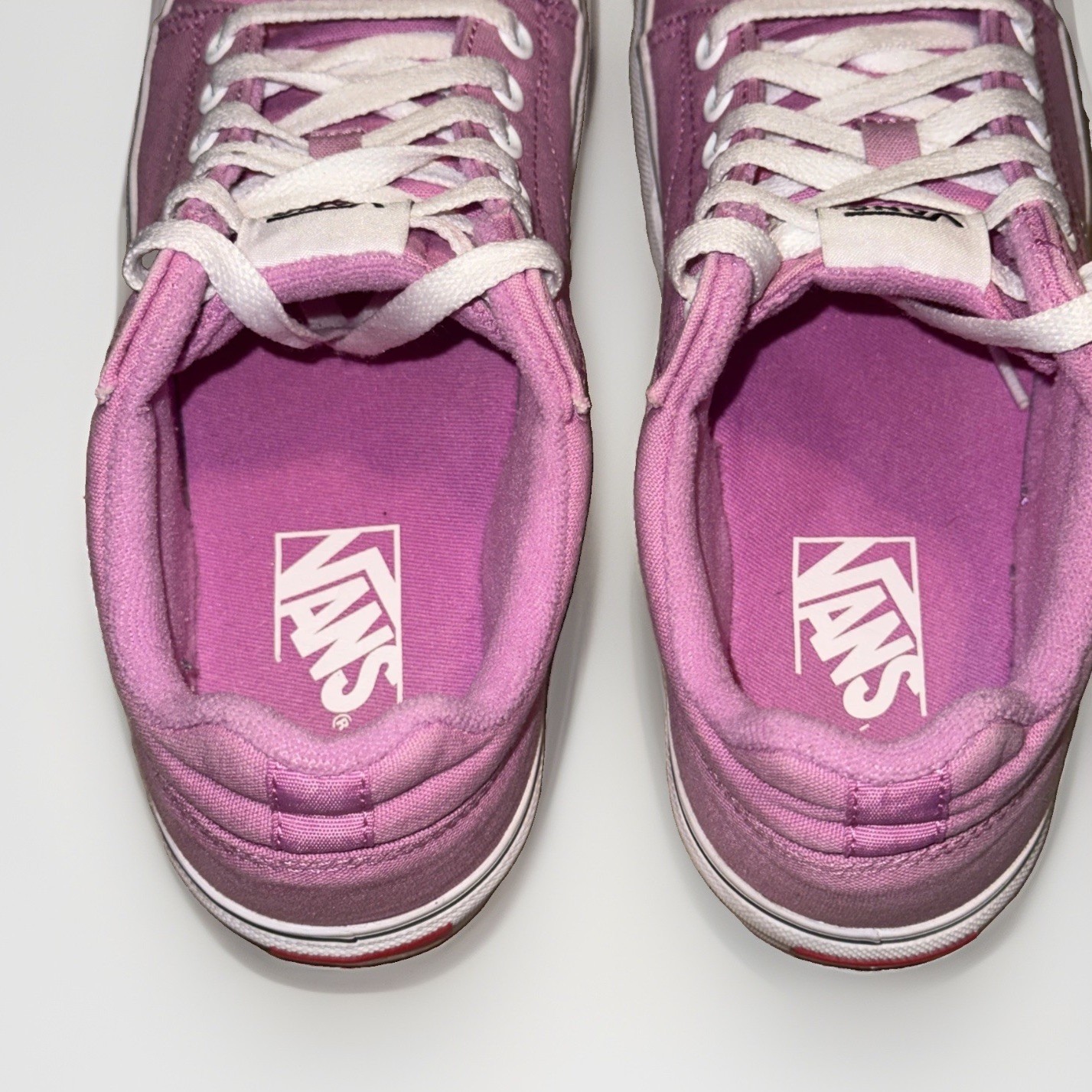 Vans Seldan Platform Honeysuckle Pink Canvas Low Top Skate Shoes Sneakers Size 8