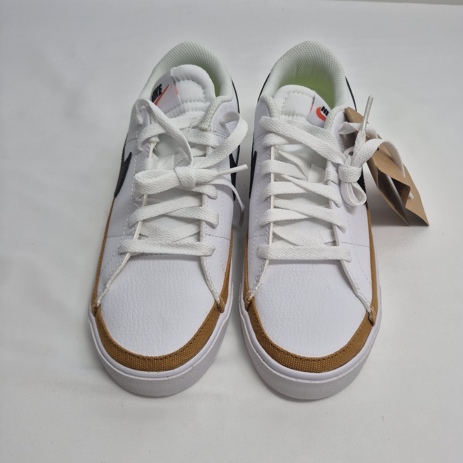 Nike Court Legacy NN White Black Ochre Women’s 6.5 New , DH3161-100