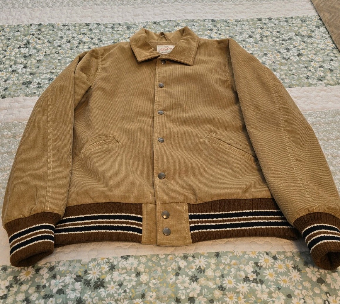 New! Dehen 1920 A3 Team Jacket Tan/Gold Corduroy – Size Medium