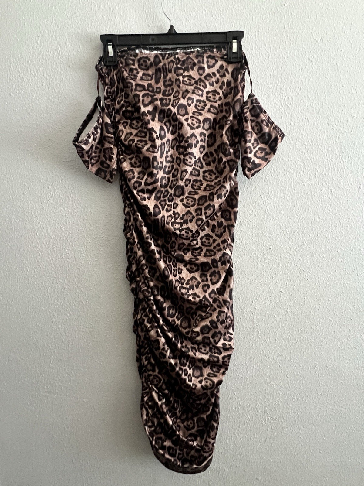 SHEIN Leopard Print Bodycon Mini Dress Small Spaghetti Strap Cheetah Slip