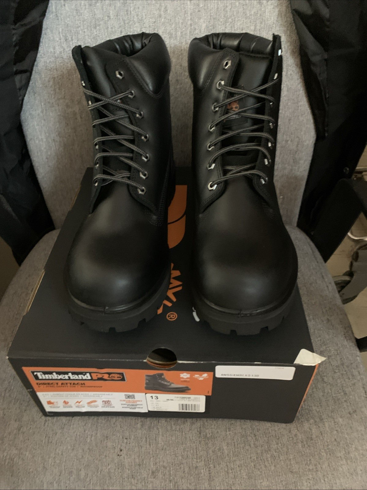 Pick Size/Color – Timberland Pro Men’s Black DIRECT ATTACH 6″ Waterproof Boots