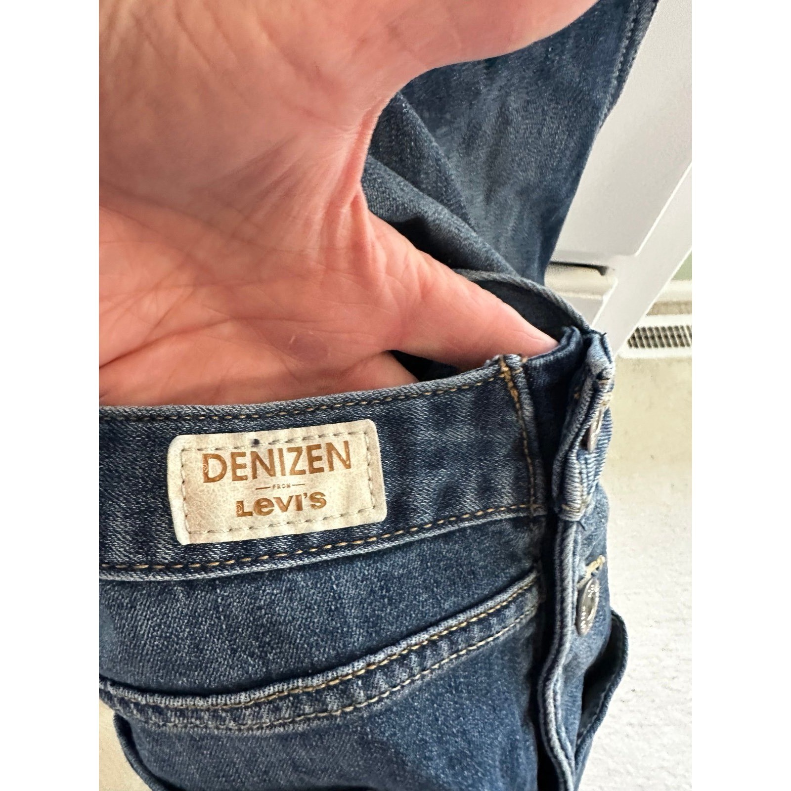 Levi Strauss Denizen teen overall shorts blue jeans