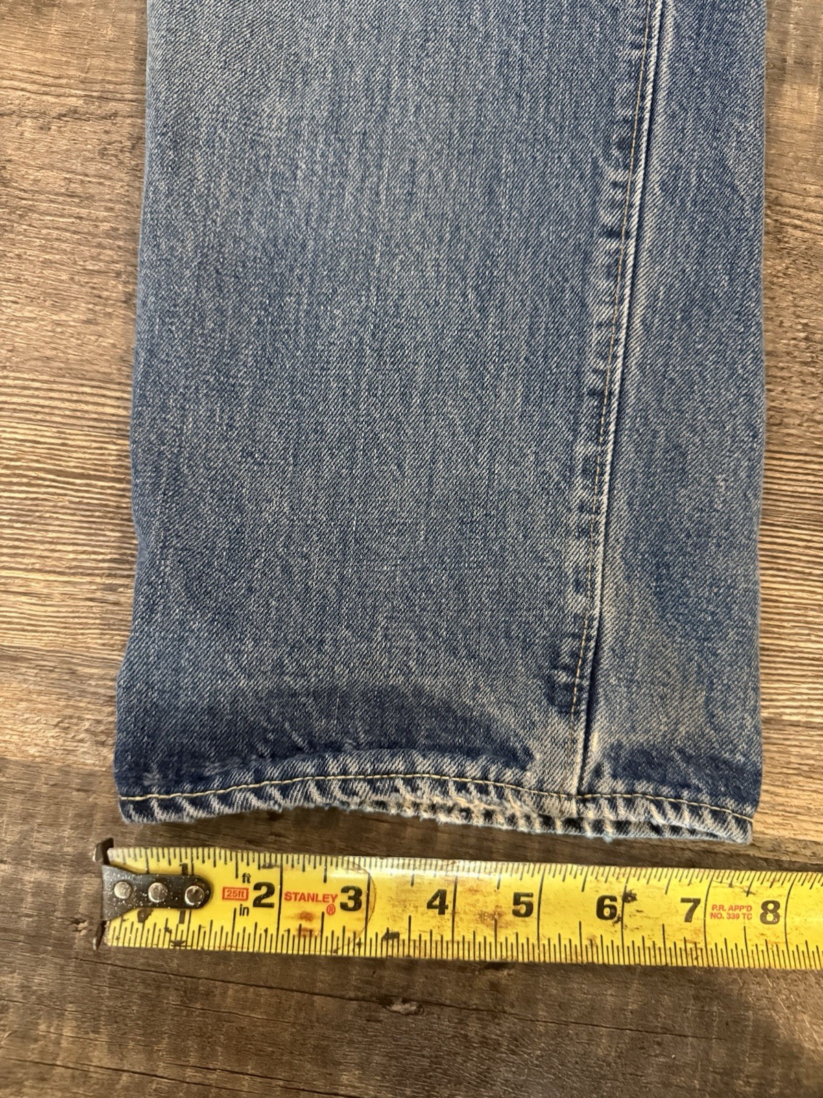 Levi’s 501 Selvage Single Stitch 70s Button Fly Measurement In Pictures
