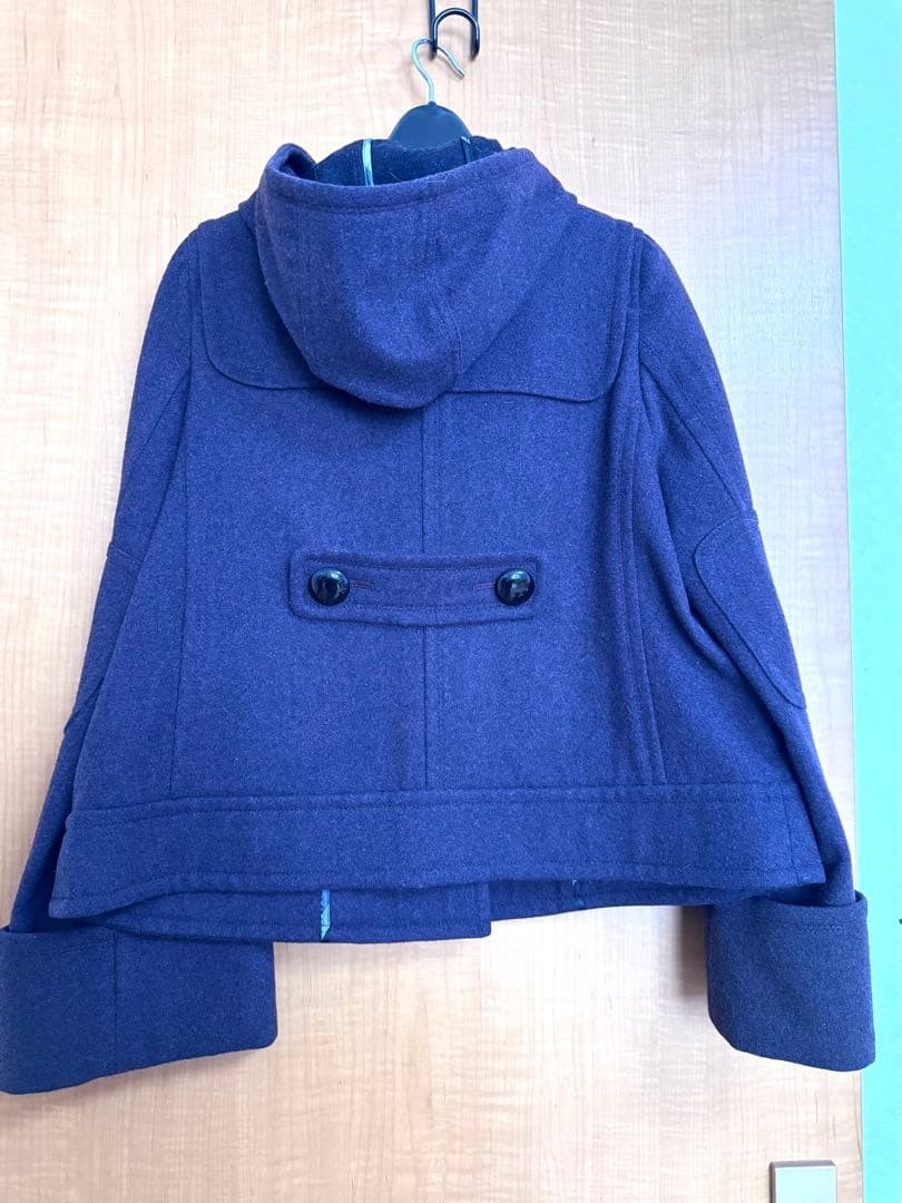 Burberry Blue Label Short Duffle Coat Purple