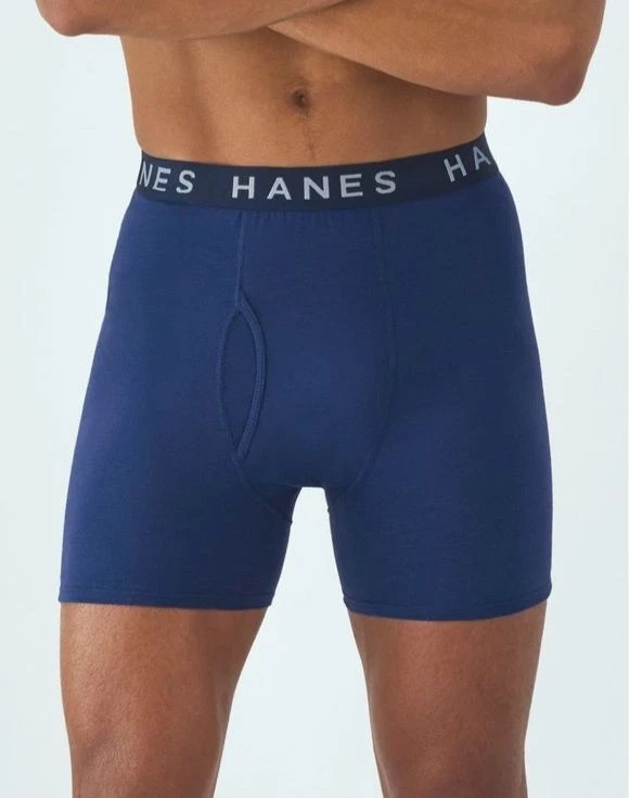 NEW HANES 5 PACK LARGE BOXERS MOVES X TEMP BREATHABLE MESH FABRIC QUICK DRY