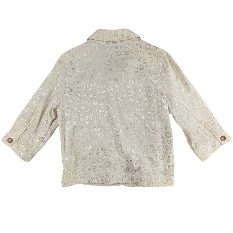 Tan Jay Champagne Shimmer Viscose Jacket Womens 12 Mother of the Bride Elegant