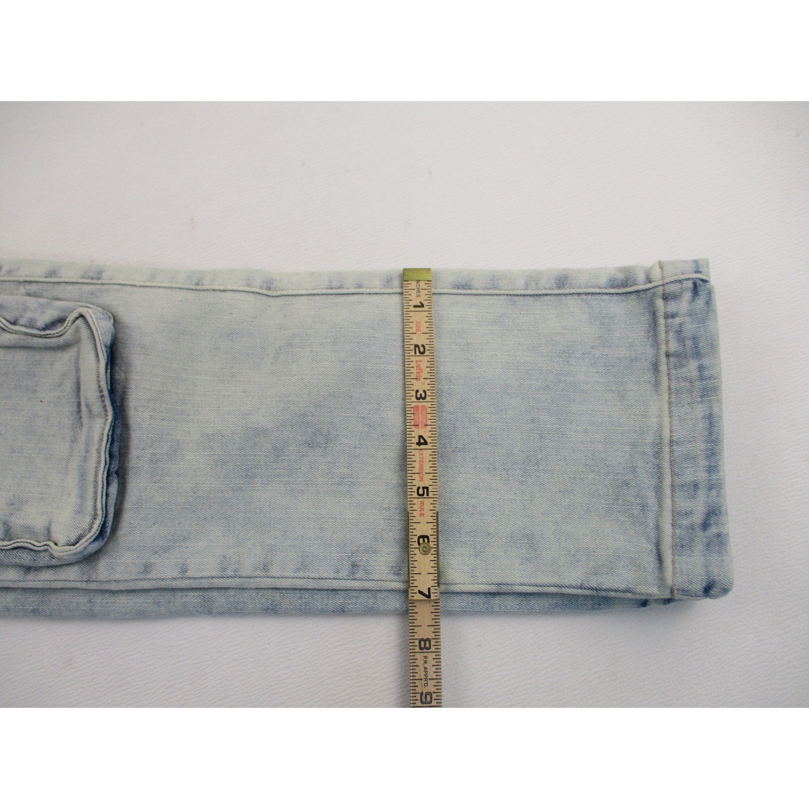 First Row Cargo Jeans Mens 30×32 Light Wash Denim Utility Pocket Streetwear