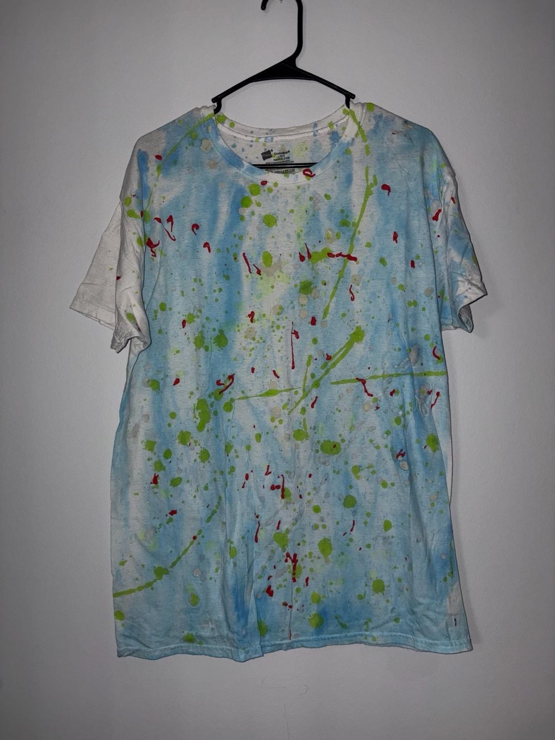 Hanes ComfortSoft Paint Splatter T-Shirt Size Large