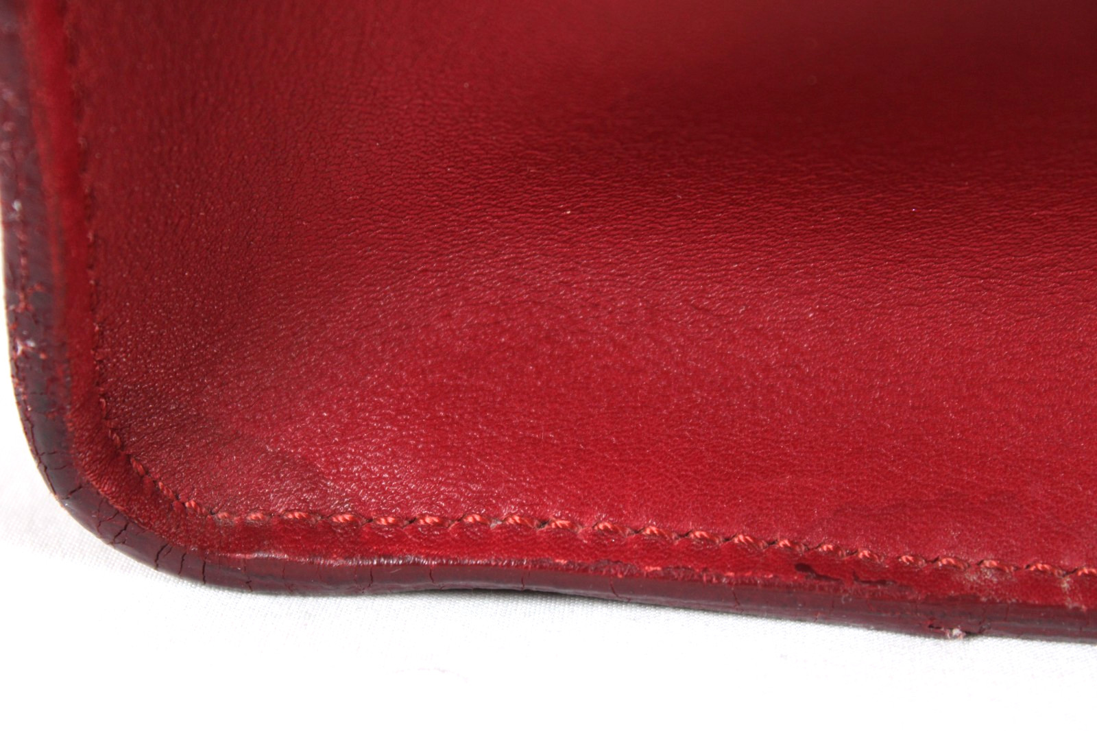 CELINE Carmine Red Leather Zip-Top MINI LUGGAGE Large Tote Bag