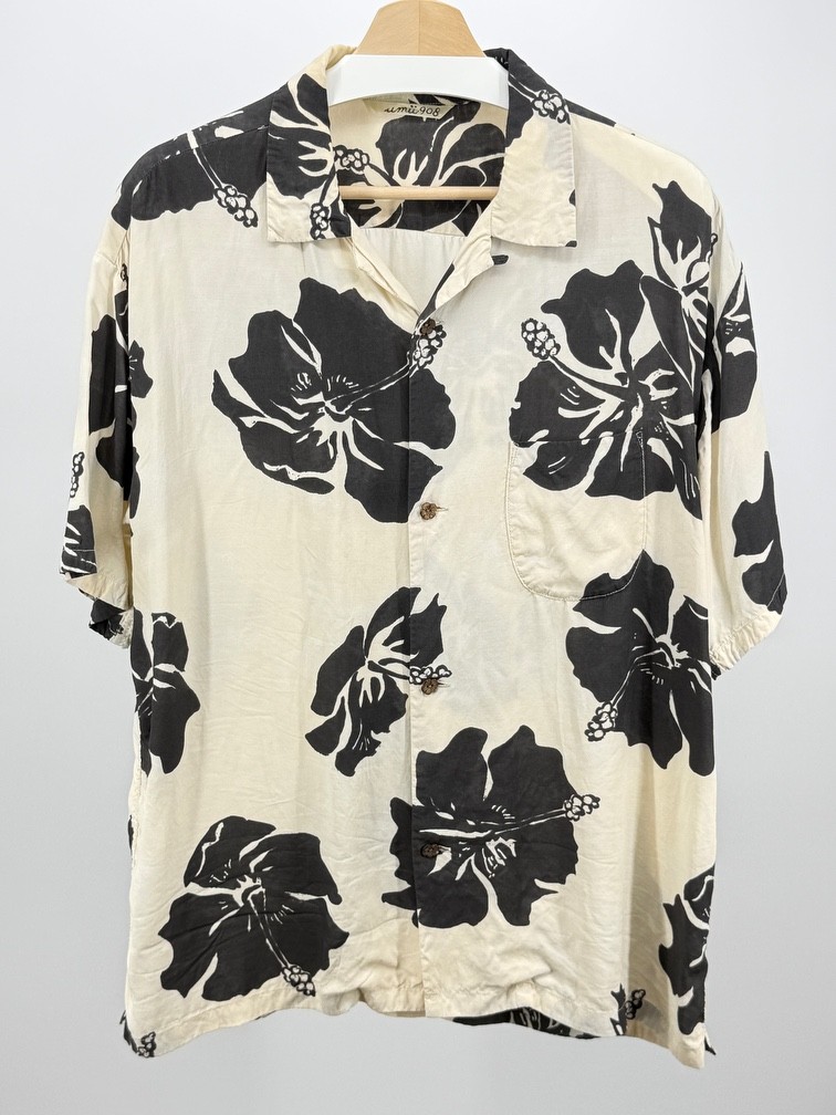 45rpm Umii908 Hawaiian Rayon Shirt size 5 (US L/XL) made in Japan 45r