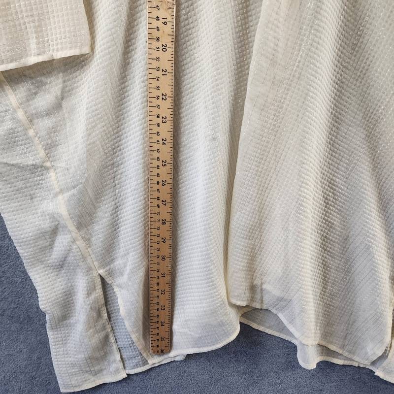Anne Klein Tie-Front Kimono Top Women’s 1SZ It Dune Quarter Sleeves V-Neck