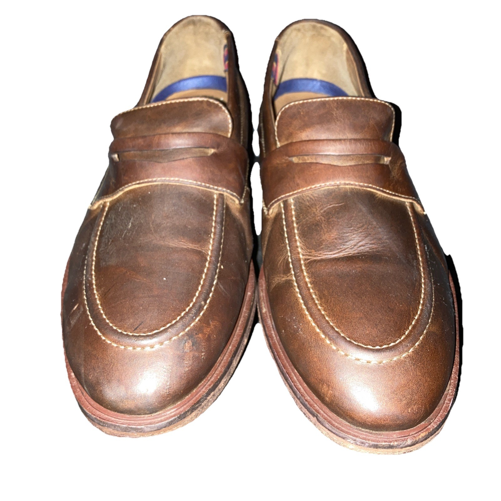 Bostonian Men’s Mckewen Step Brown Leather Dress Loafers Size US 8M $150