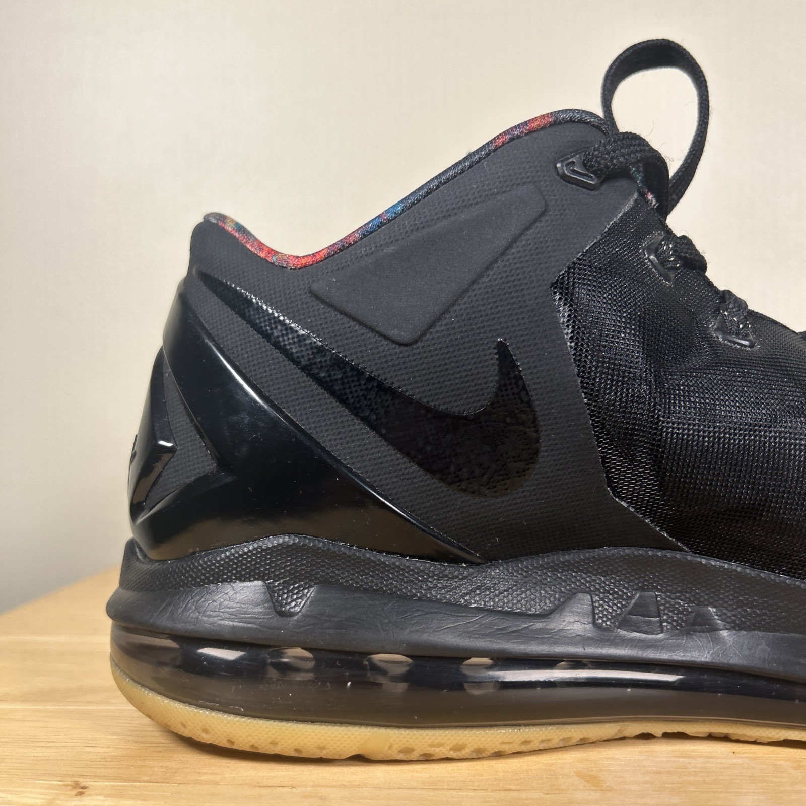 Size 10 – Nike Max LeBron 11 Low Gum Black Leather (642849-078) w/ Original Box
