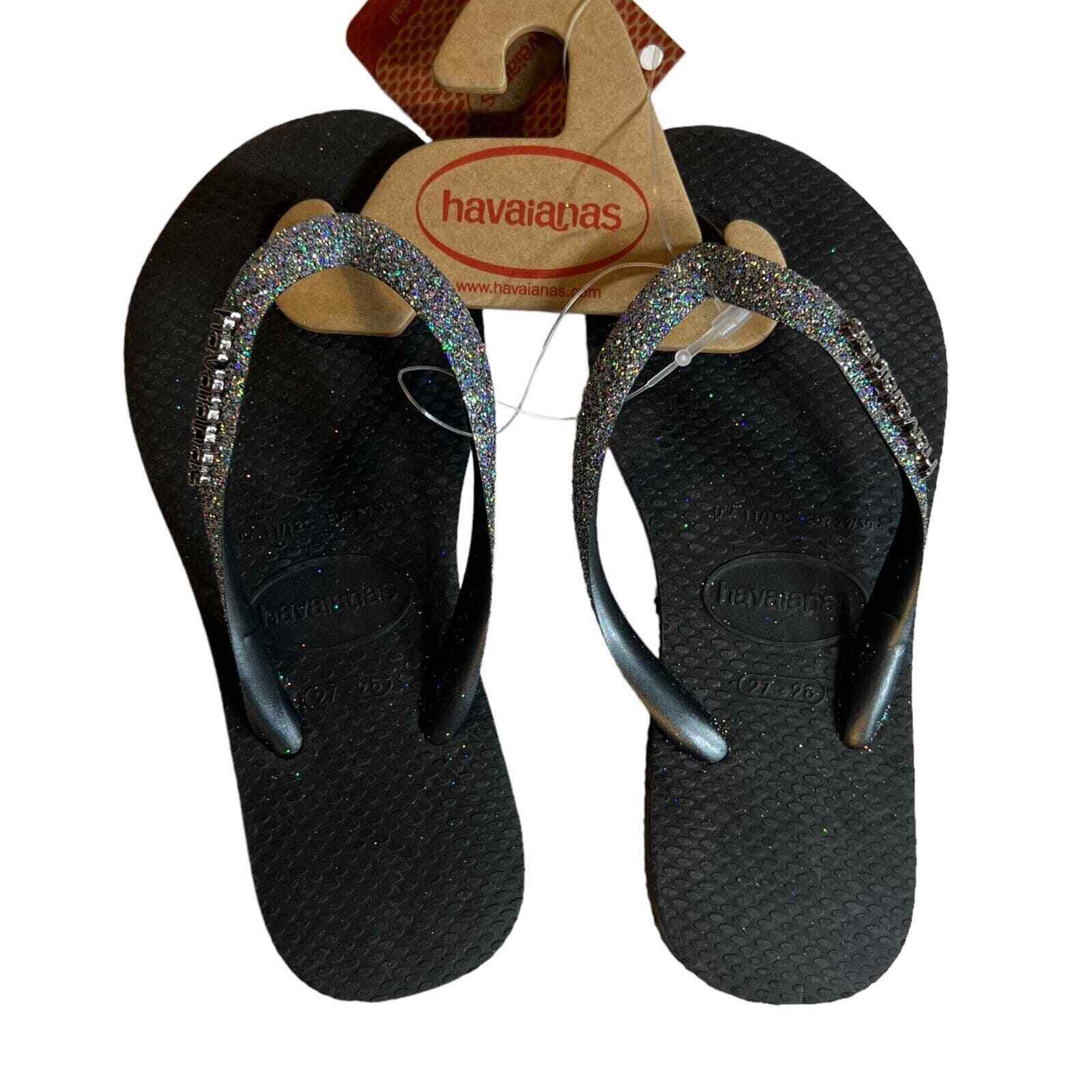 Havaianas Kids Slim Glitter Flip Flops Size 11/12 New