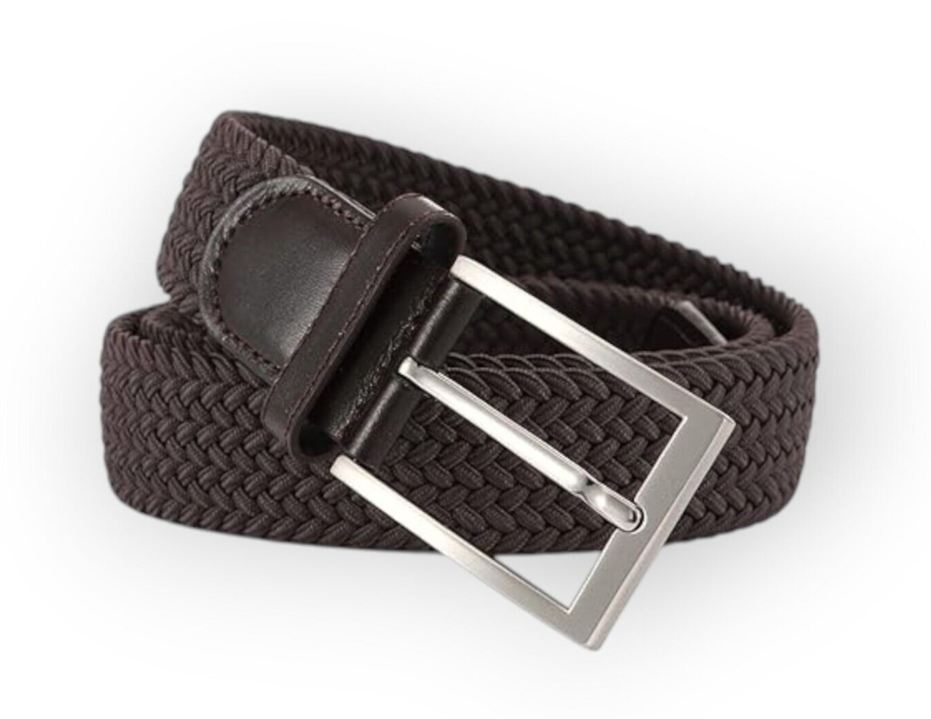 Belt unisex Elastic Braided Casual Woven Stretch Belt 1 3/8″ Width waist 42-47″