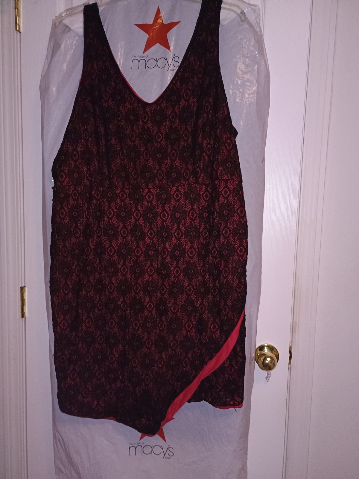 Torrid Mini Dress Womens 22 Burgundy Black Lace Overlaid Sleeveless Whimsygoth