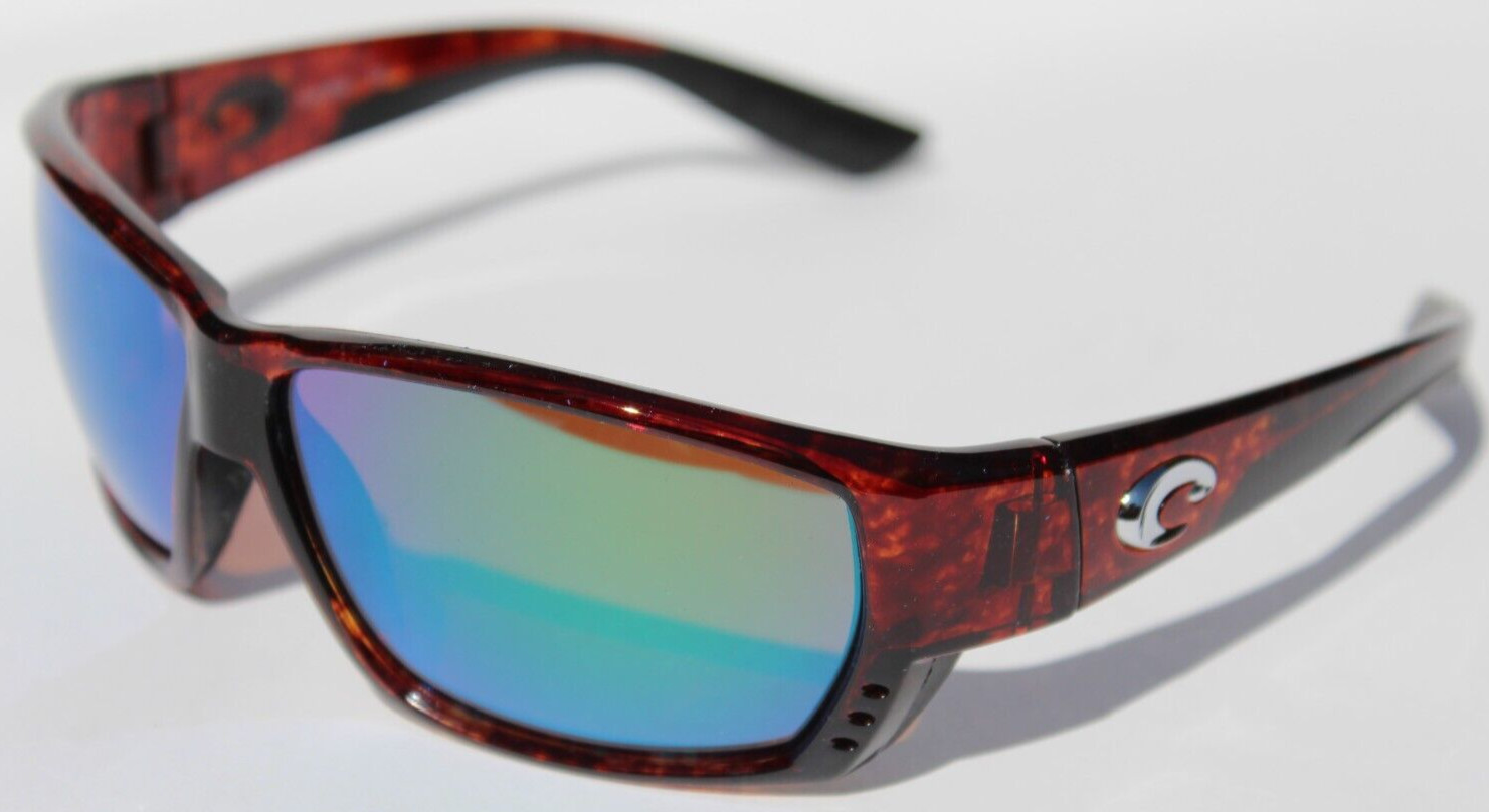 COSTA DEL MAR Tuna Alley POLARIZED Sunglasses Tortoise/Green Mirror 580G NEW