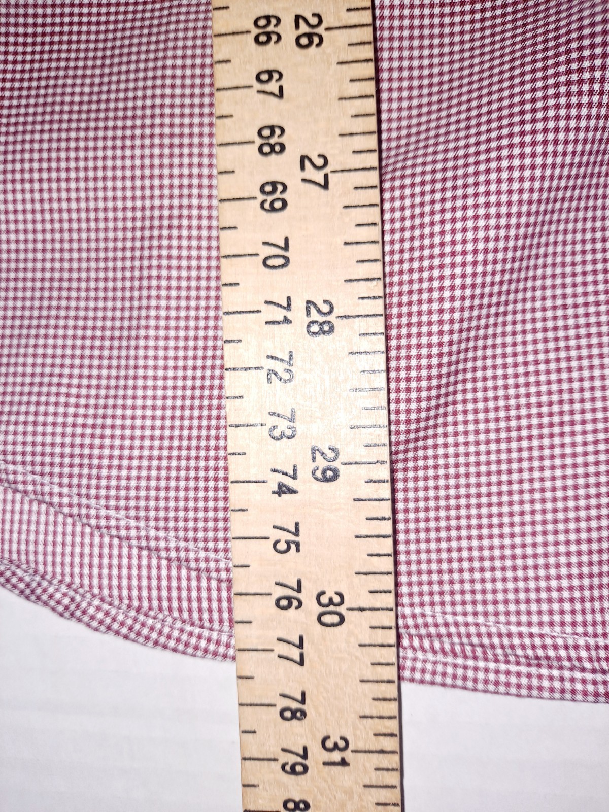 PRONTO UOMO NON-IRON RED WHITE CHECK BUTTON UP DRESS SHIRT MENS 17.5 32/33