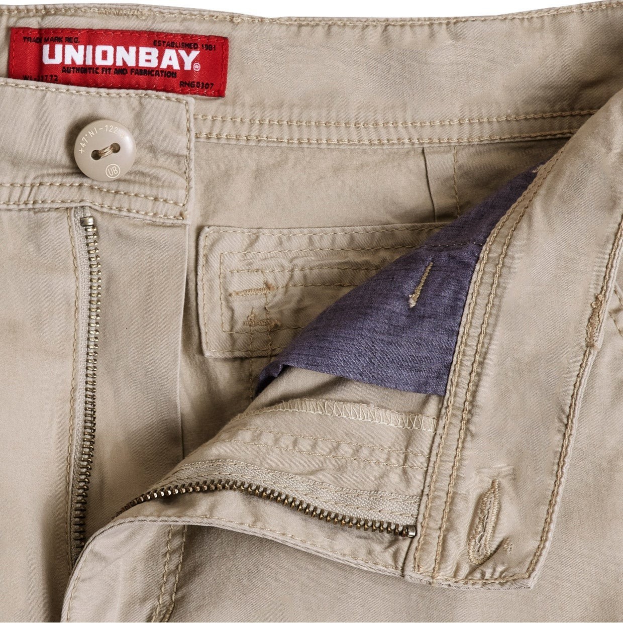 UNIONBAY Men’s Cargo Shorts Tan Color 98% Cotton Size 38, NWT