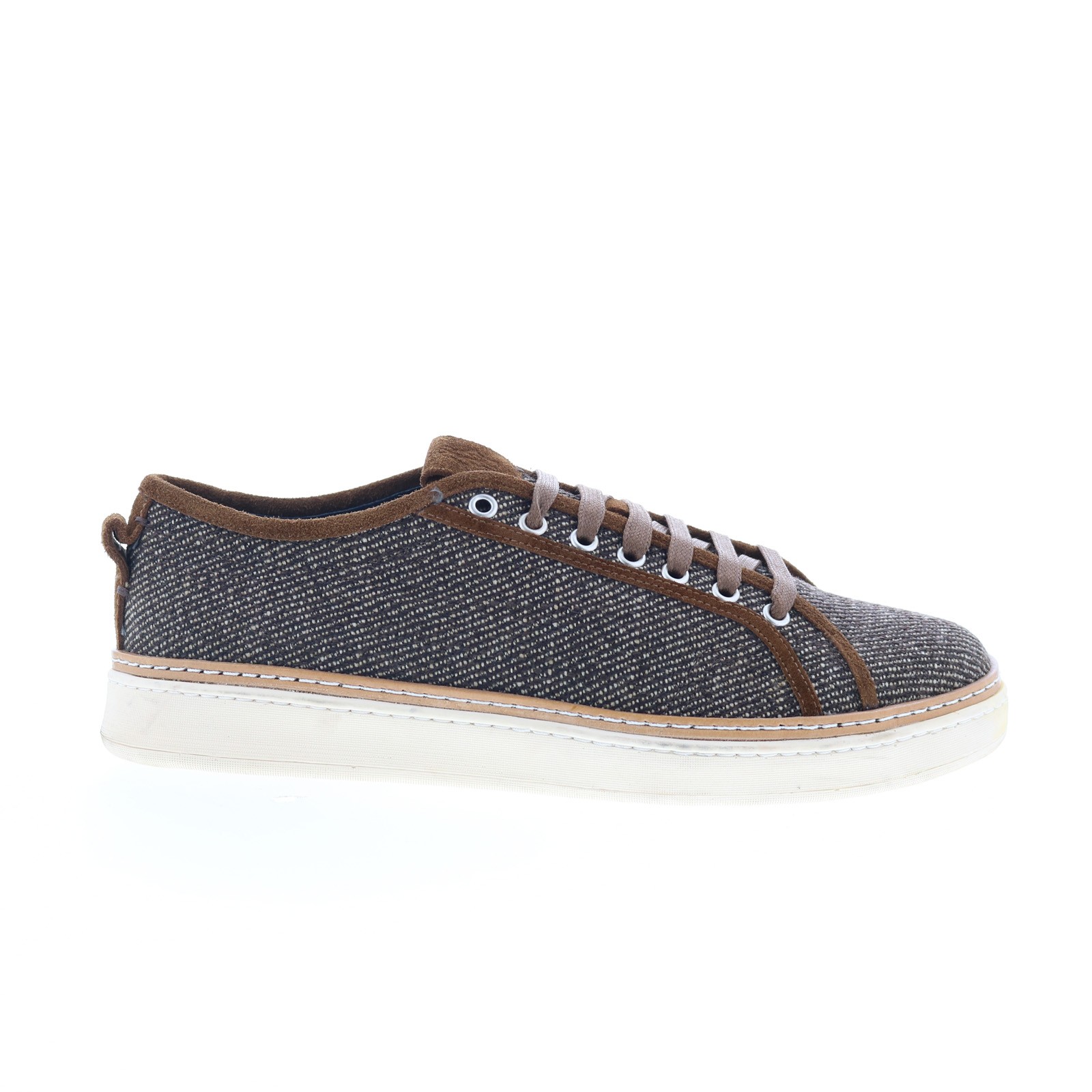 Di Bianco Biella Mens Black Canvas Lace Up Lifestyle Sneakers Shoes 9