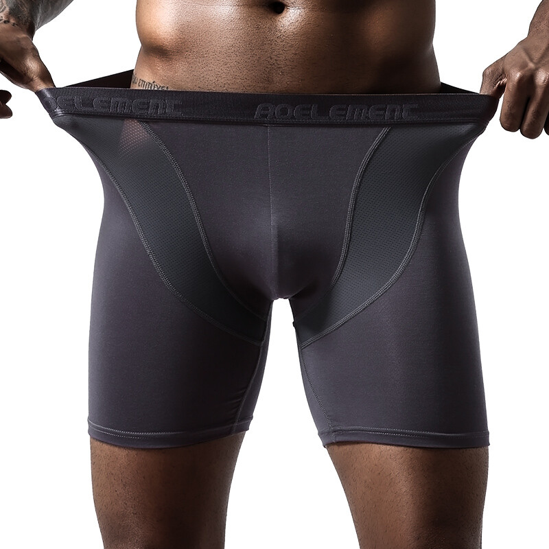 3 Pack Men Boxer Underwear Tagless Breathable Shorts Compression Soft Trunks US