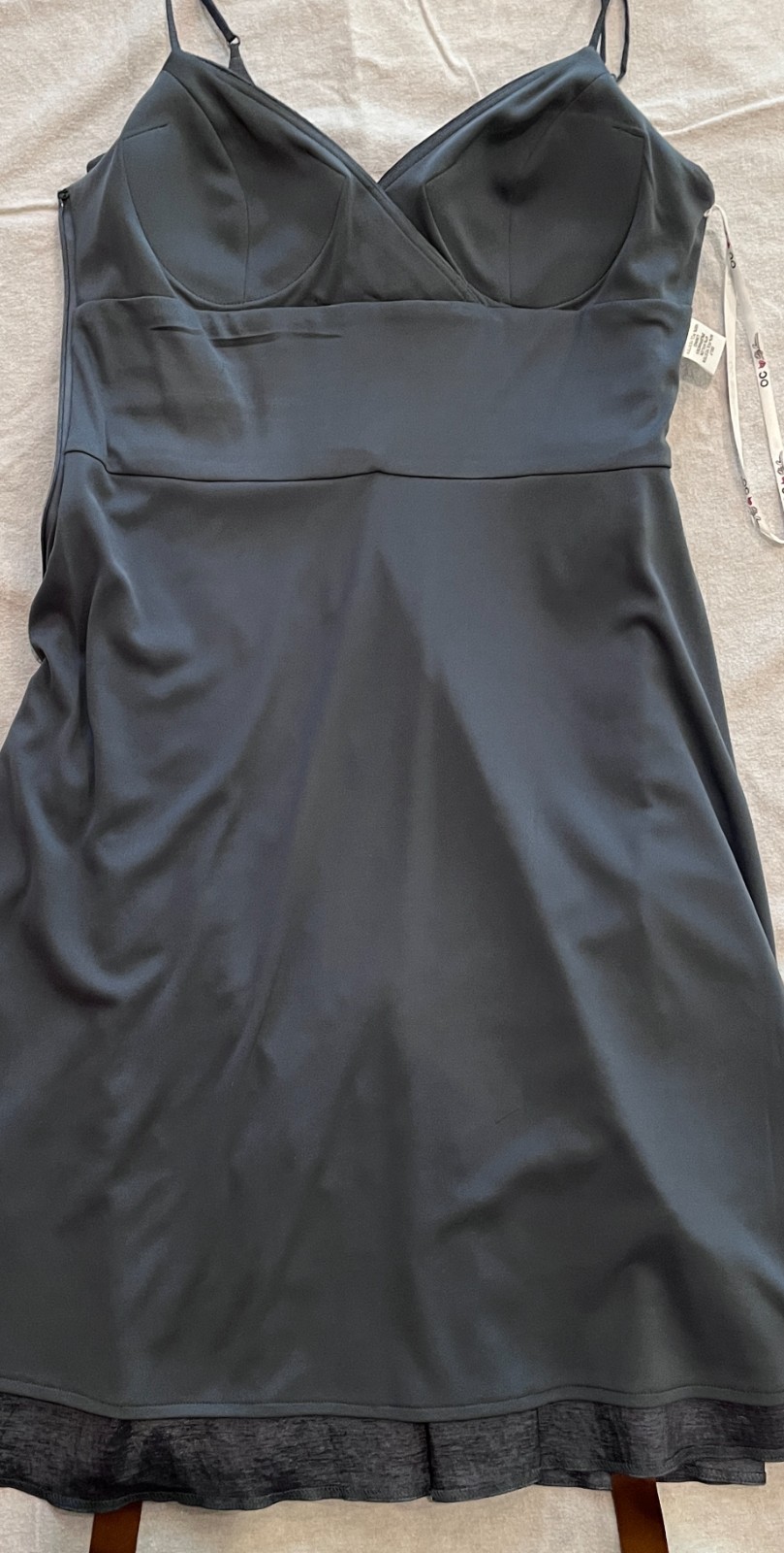 OC by Oleg Cassini-Blue w/ Sparkly Copper Embroidery-Cocktail Dress-Size 4.