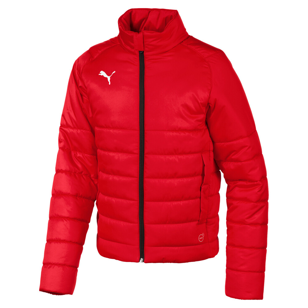 Puma Liga Padded Full Zip Jacket Youth Boys Red Casual Athletic Outerwear 655625