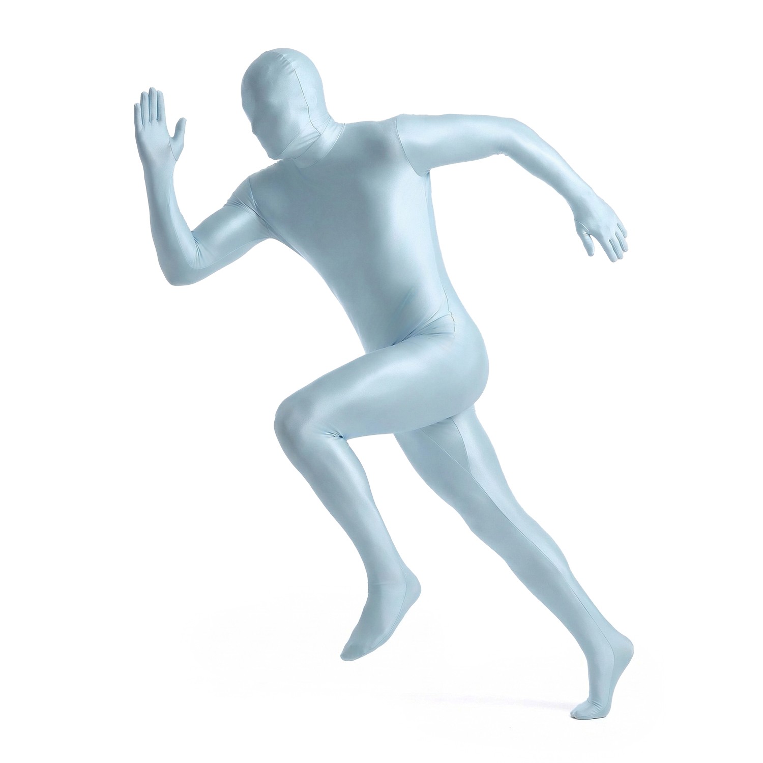 Men Satin Glossy Tracksuits One Piece Jumpsuits Cosplay Costume Zentai Bodysuits